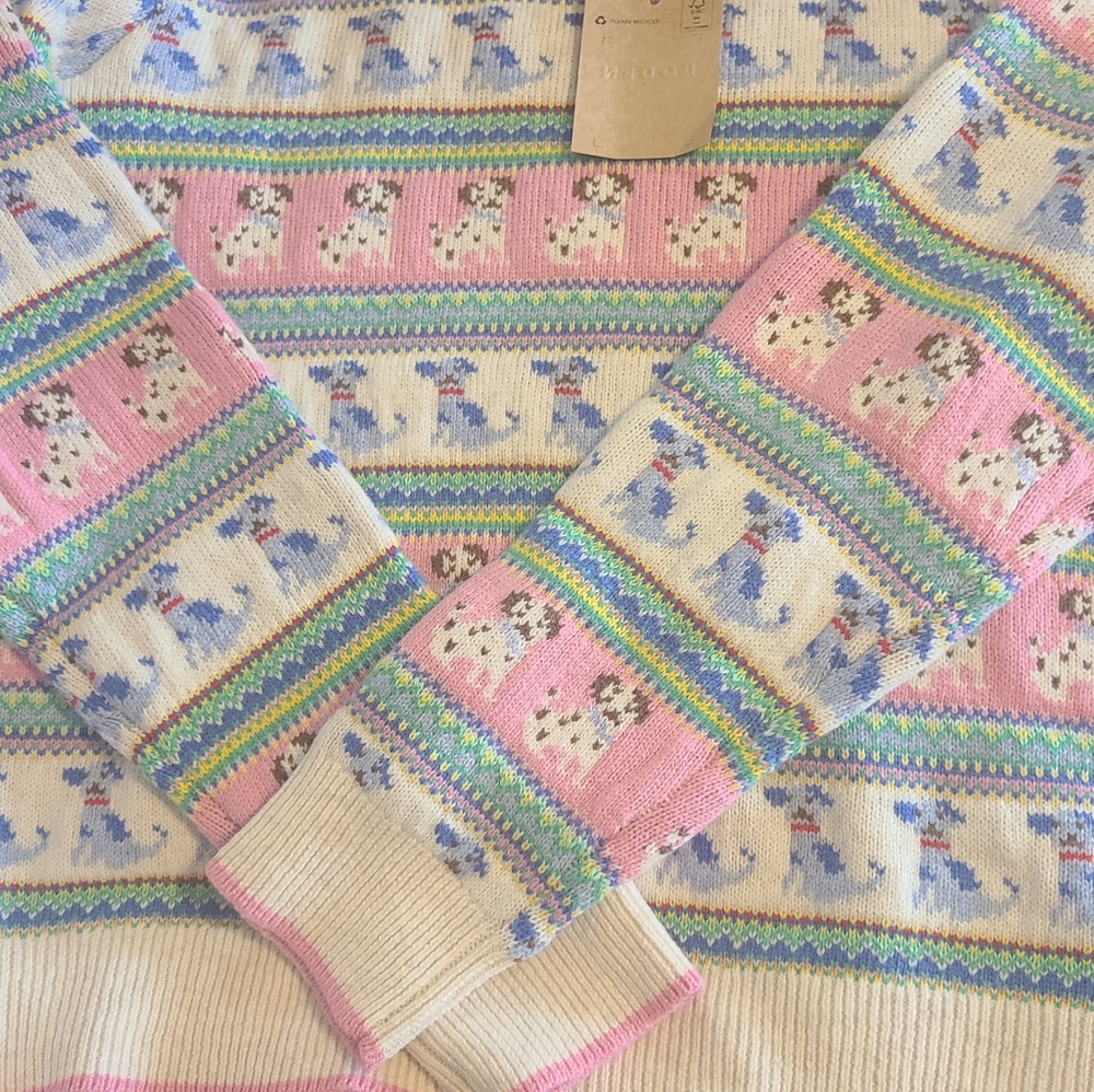 NWT - Boden dog fair isle sweater-medium
